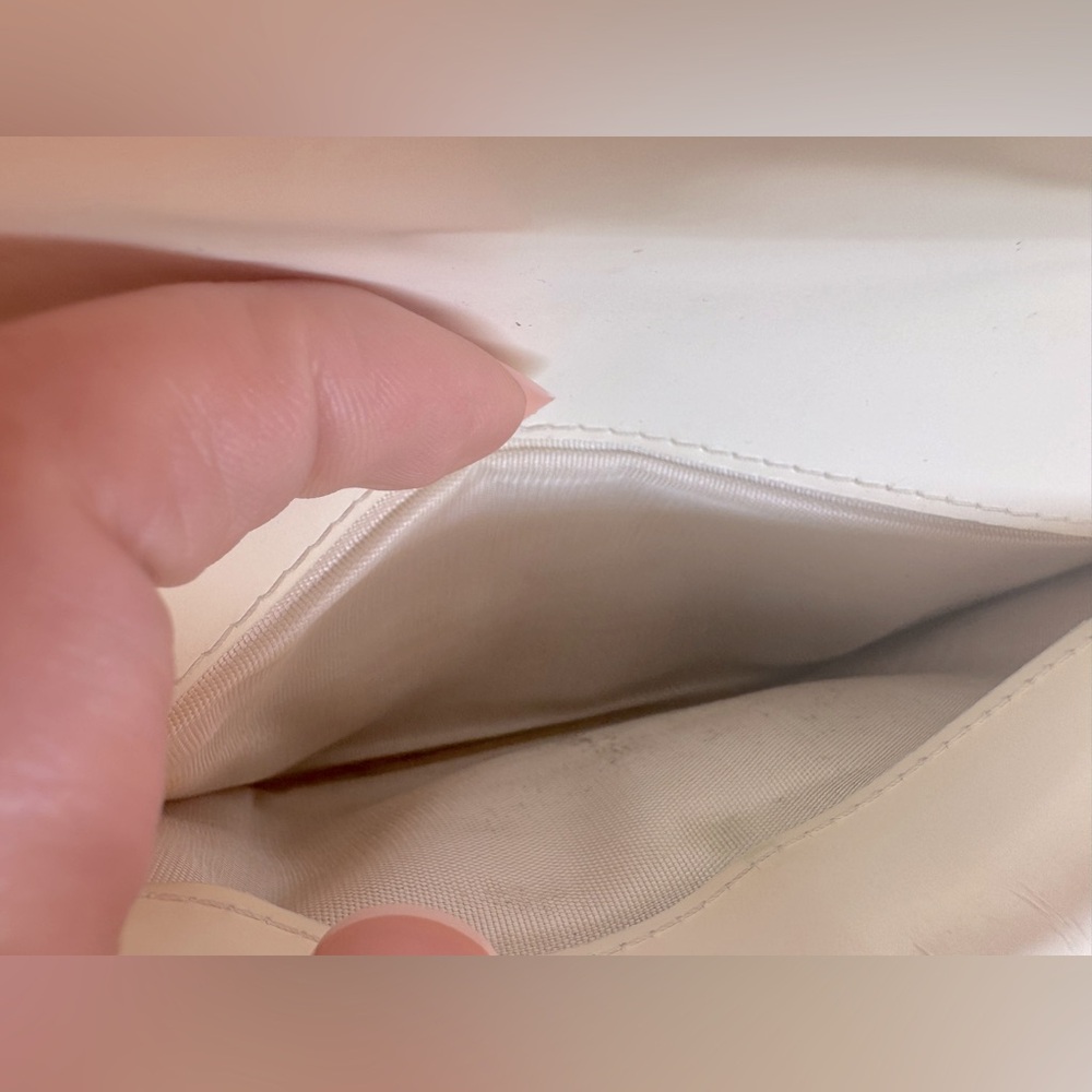 Prada Wallet Spazzolato Bianco Patent Leather Original COA 1997 Vintage Prada - Picture 9 of 16